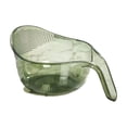 thumbnail image 1 of Aesthetic Multifunctional Rice Strainer with Handle, BPA-Free Colander | Food Grade, Fine Holes for Fast Draining, Space-Saving for Washing, Draining & Storing Food (Green), 1 of 7