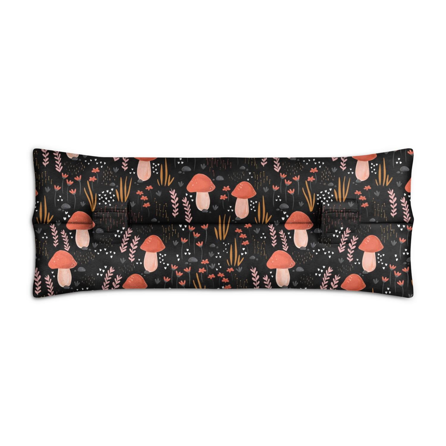 Aesthetic Mushroom Seatbelt Pillow - Post-Surgery Comfort for Mastectomy Breast Cancer Heart Surgery - Soft Car Seat Belt Cushion (Woodland Mushroom)