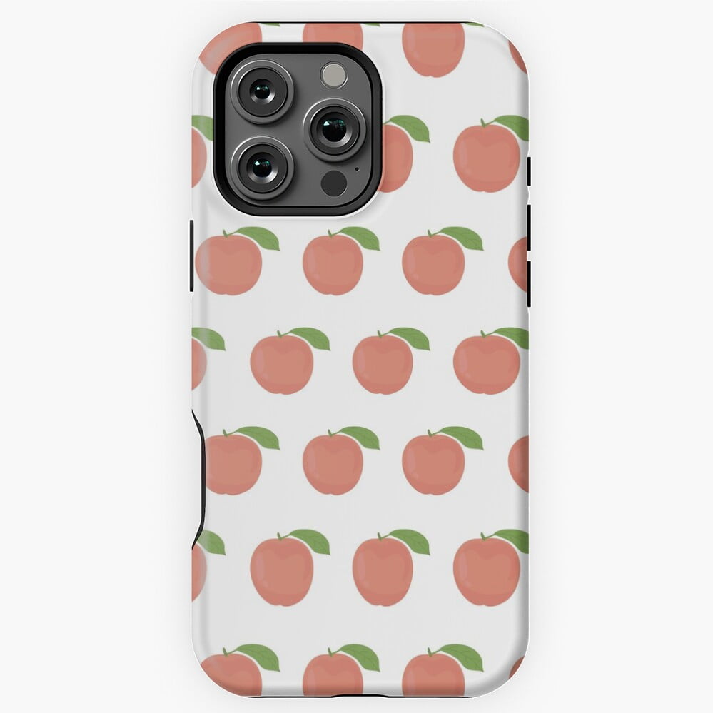 Aesthetic Orange Peach Fruit Pattern Phone Case for iPhone 16 15 14 13