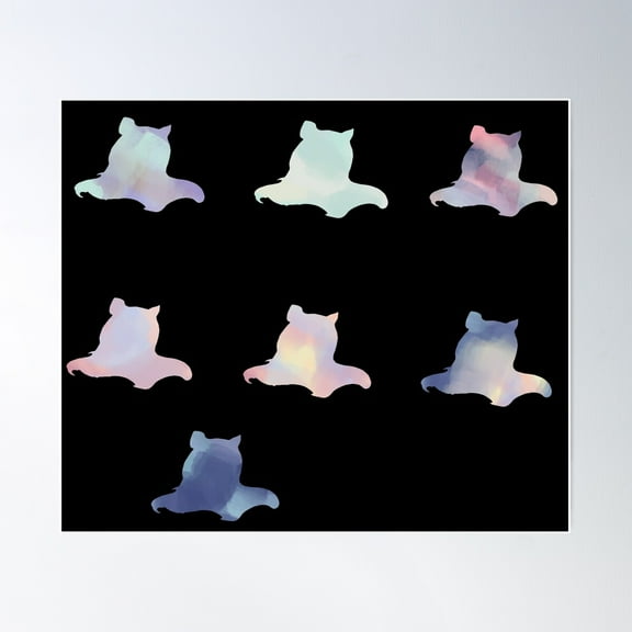 Aesthetic Pastel Dumbo Octopus Sticker Pack Poster Wall Art, Modern Wall Decor For Living Room Bedroom, 12x18 UNFRAMED