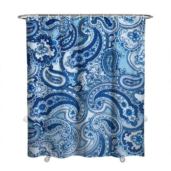 Aesthetic Pattern Shower Curtain 72x84 Inches Boho Decor for Bathroom Quick-Drying Polyester with Plastic Hooks