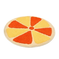 Peach Blossom Bath Mat - 16 Inch Cute Flower Rug for Bathroom, Bedroom & Living Room, Non- Circle Carpet with Modern Floral Design
