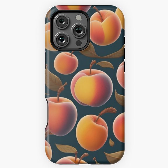 Aesthetic Peach Fruit Summer Art Phone Case for iPhone 16 15 14 13 12 11 Pro Max - Aesthetic Phone