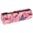 Aesthetic Pencil Case,Pencil Bag,Butterfly Floral Flower Rose Pencil