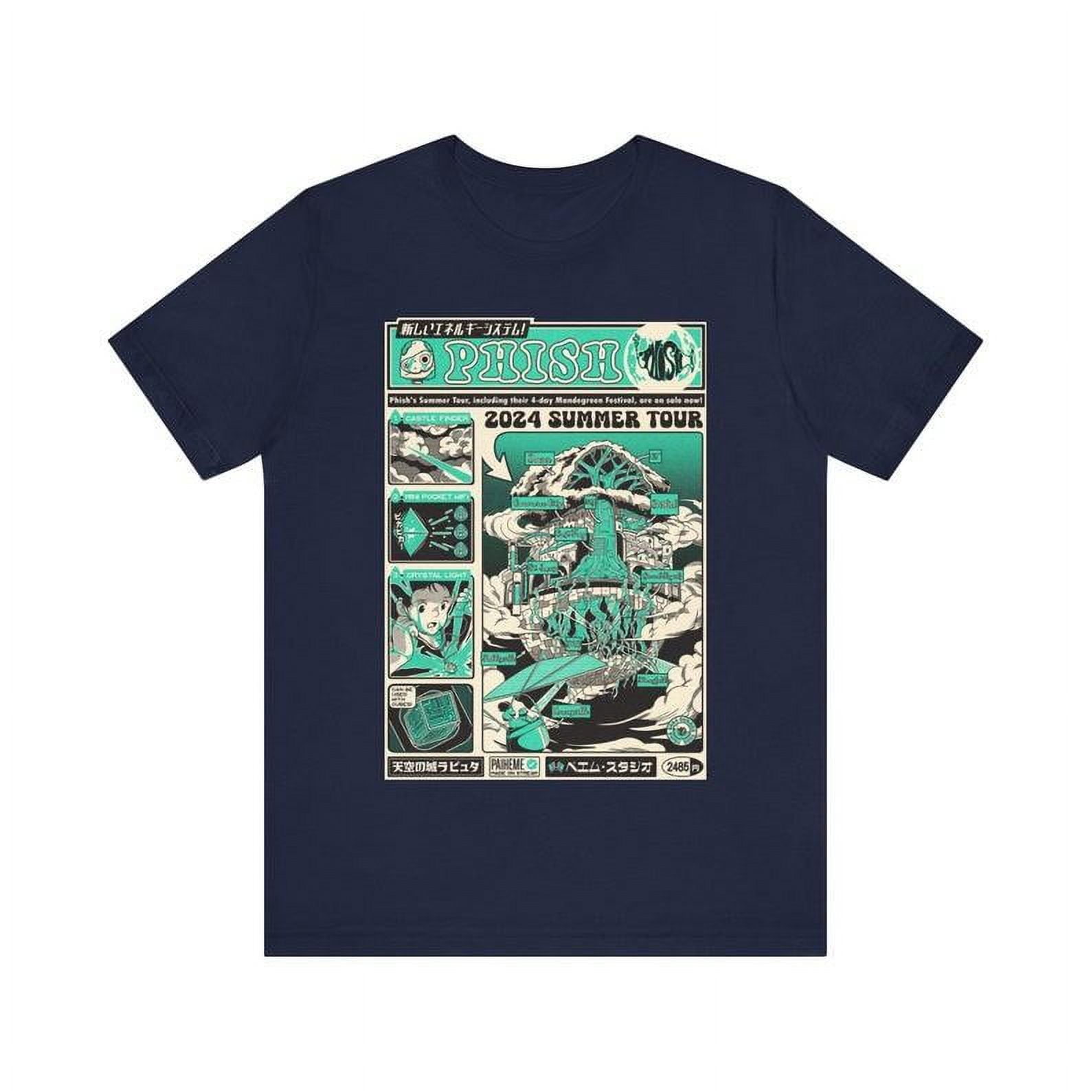 Aesthetic Phish 2024 Summer Tour Band Rock Music Graphic Short Sleeve