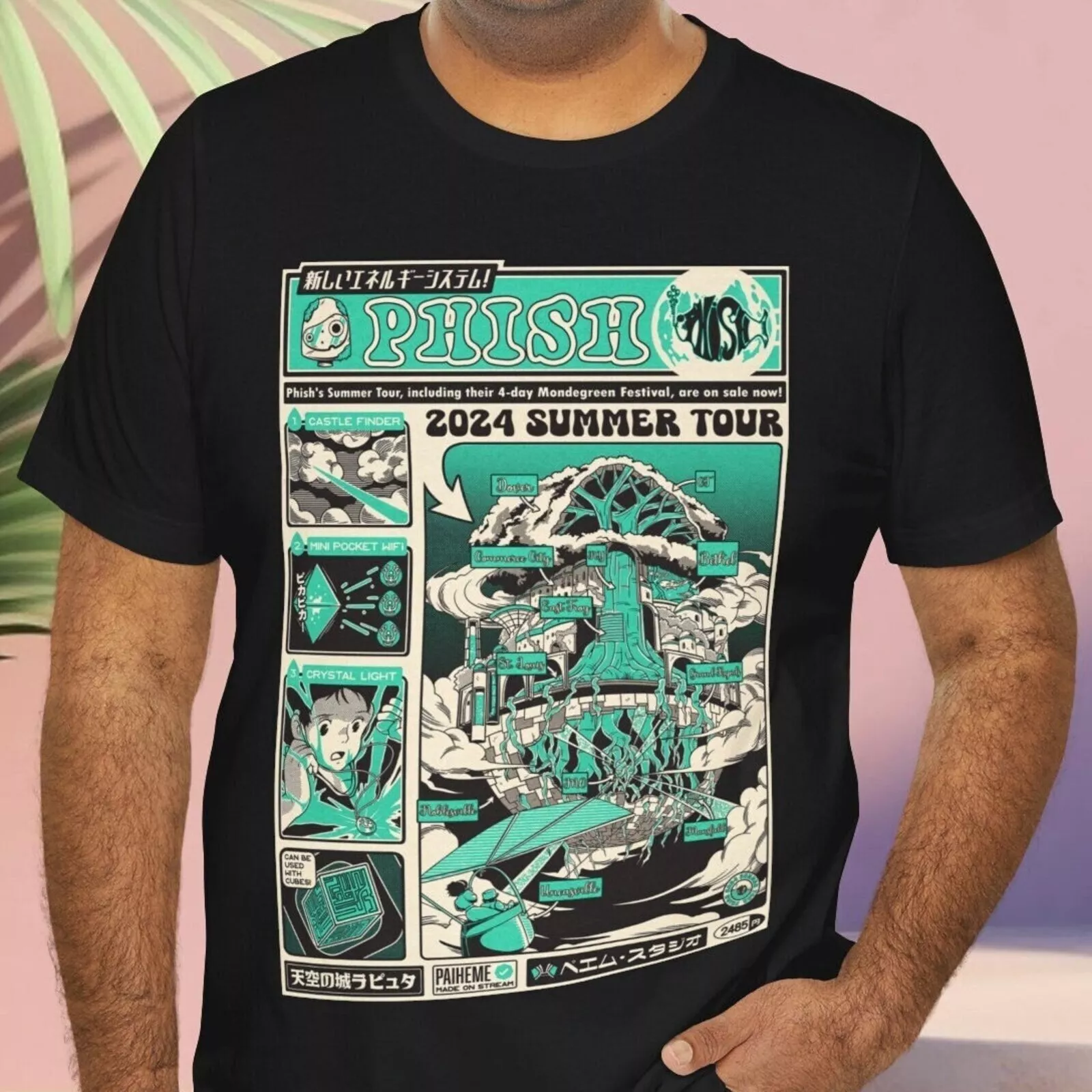 Aesthetic Phish 2024 Summer Tour Band Rock Music Graphic Unisex Short