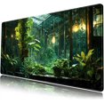 thumbnail image 1 of Aesthetic Plants Greenhouse Desk Mat - Cozy Rainy Day Large Mouse Pad, Full Desk Mousepad, Waterproof, Non-Slip Rubber Base, Cute Desk Decor for Women, 31.5x15.7 Inch, 1 of 1