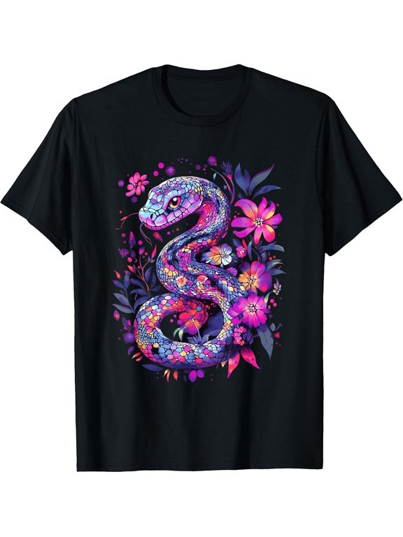 Aesthetic Python Snake Graphic Cute Reptile Women Girls T-Shirt