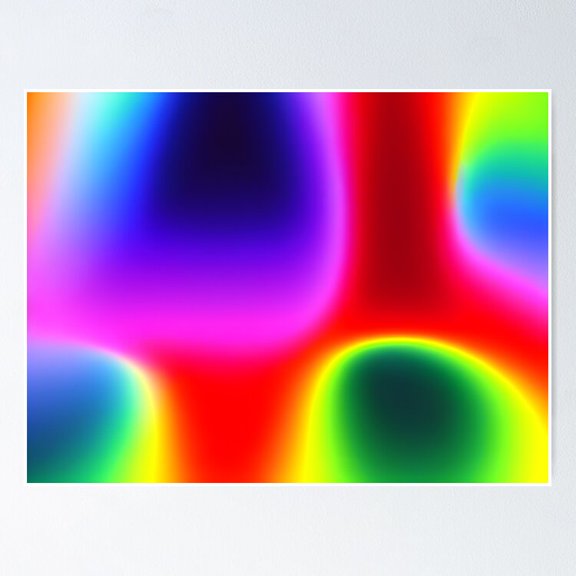 Aesthetic Rainbow Gradient 118, Abstract Patterns Poster- Unframed Poster | Wall Art | Perfect For Home Decor & Gifts, 18x24