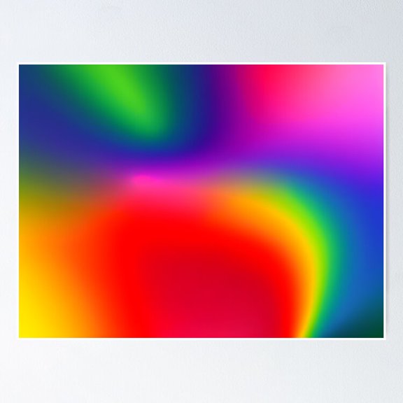 Aesthetic Rainbow Gradient 30, Abstract Patterns Poster- Unframed Poster | Wall Art | Perfect For Home Decor & Gifts, 24x36