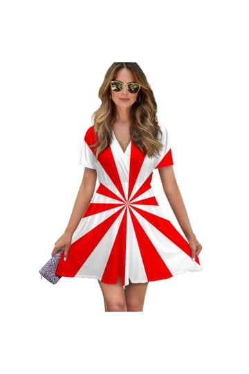 White and Red Dresses for Women and Girls