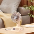 thumbnail image 1 of Aesthetic Retro Desk Fan with Digital Display – USB Rechargeable Quiet Table Fan, Portable Mini Cooling Fan for Dorm Room, Office, Bedroom & Study Desk, Beige, 1 of 6