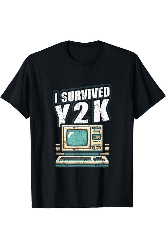 Aesthetic Retro I Survived Y2K Computer Year 2000 Survivor T-Shirt, Unisex T-Shirt