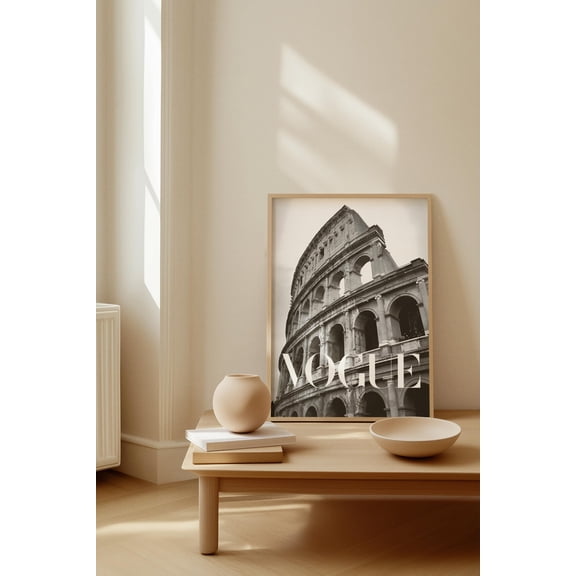 Aesthetic Rome Colosseum Ancient Roman Architecture Wall Decor Italy Travel Landmark Print Timeless Classical History, Unframed Poster
