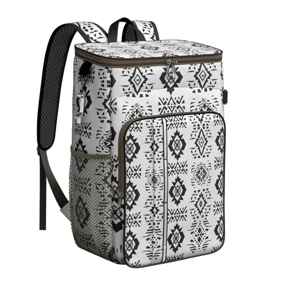 Aesthetic Room Decor Inspired Insulated Cooler Backpack – Waterproof, Leak-Proof Backpack Cooler with Ethnic Style for Beach, Work, BBQ, Picnic