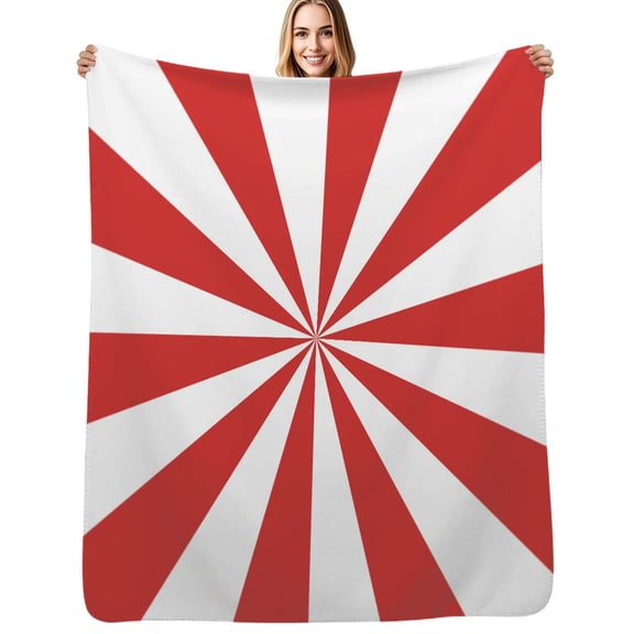 Aesthetic Rose and White Sunburst Flannel Blankets Soft Throw Blanket Winter Travel Office Outdoor Bedspread