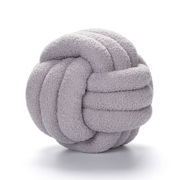 Aesthetic Round Decorative Throw Knot Pillow Ball, Lambswool Knotted Pillow Cushion for Chair Sofa Couch Bed, Cozy Home Room Decor Accent Pillow