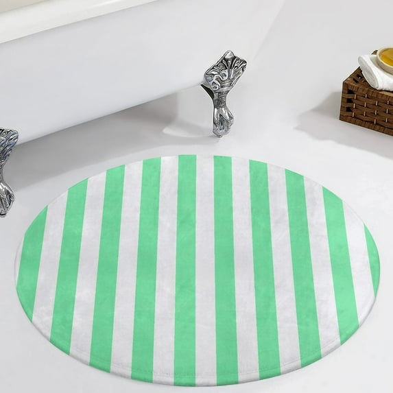 Aesthetic Sage Green And White Vertical Round Carpet Circle Rug Outdoor Patio Area Rug Washable Large Area Rugs Hallway Room Decor Fitness Mats