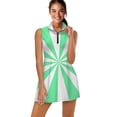 thumbnail image 1 of Aesthetic Sage Green and White Sunburst Sports Dresses Women Tennis Dress Outdoor Badminton Golf Quick-Drying And Breathable Sports Dress, 1 of 4