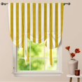 thumbnail image 1 of Aesthetic Sand Yellow And White Vertical Window Curtain for Living Room Roman Curtain Kitchen Tie-up Curtains Adjustable Drapes, 1 of 5