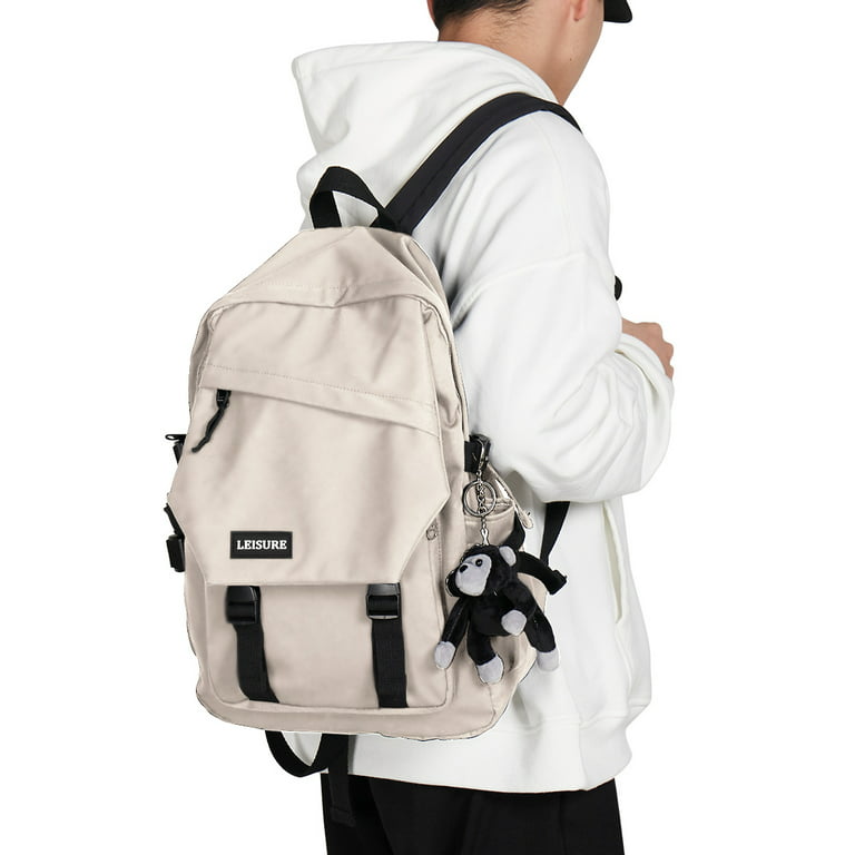 Off-White Stripes Unisex Street Style Backpacks