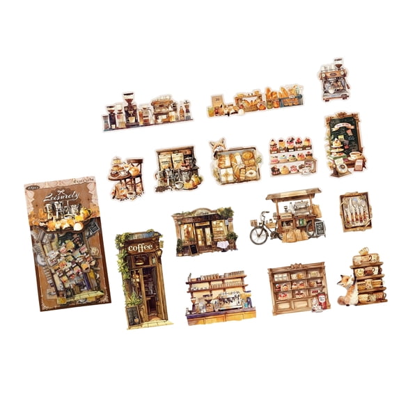 Aesthetic Scrapbook Stickers for Journaling, Artistic Decorative Stickers for Adults Students, Card Making