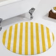 thumbnail image 1 of Aesthetic Signal Yellow And White Vertical Round Carpet Circle Rug Outdoor Patio Area Rug Washable Large Area Rugs Hallway Room Decor Fitness Mats, 1 of 8