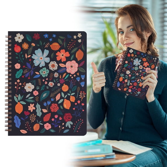 Aesthetic Spiral Notebook, College Ruled Lined Journal, 160 Pages Hardcover Notebook for classroom, Office, Note Taking, Work Organization, 8.2 x 6.5 in 1pc