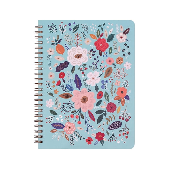 Aesthetic Spiral Notebook, Cute College Ruled Journal with Large Pockets and Lined Pages, Perfect Supplies to Stay Organized at Work or School, 8x6 Inch