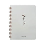 Aesthetic Spiral Notebook - Large Spiral Lined Notebooks, Cute Notebook/Journal for Women - College Ruled 8x6 - Hardcover Lined Journal Notebooks for Study, Work, Office, Classroom, Style A