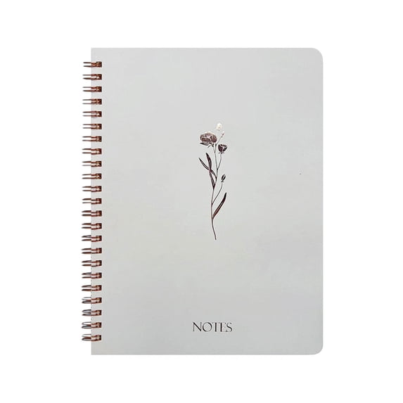 Aesthetic Spiral Notebook - Notebooks with Back Pocket, 8 X 6Inch, Journal Notebook with Thick Paper & Back Pocket, College Ruled Notebook/Journal with Twin-Wire Binding, for Women by WEIWEIGG