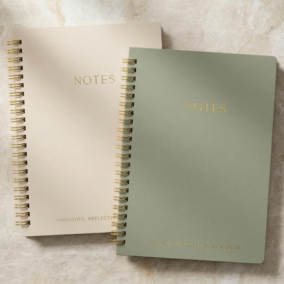 Aesthetic Spiral Notebook Set of 2 For Women and Men - Cute College ...