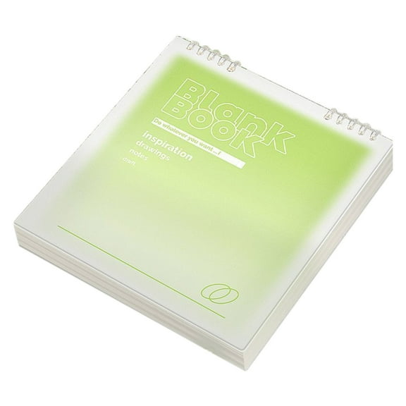 Aesthetic Spiral Notebooks, Spiral Notebook-Cute Notebook-7.87 Inch x 7.87 Inch Waterproof Plastic Hardcover-8mm Ruled 120 Pages Journals for Study and Notes, Mint Green