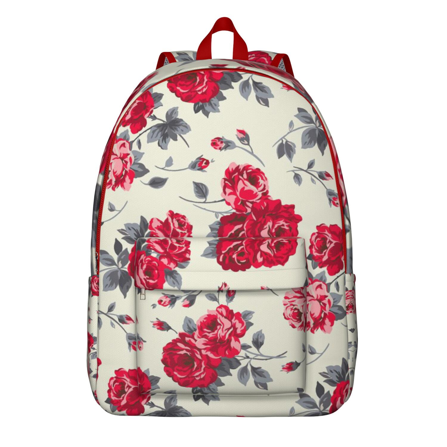 Aesthetic Spring Backpack - Vintage Waterproof Bookbag with Artistic ...
