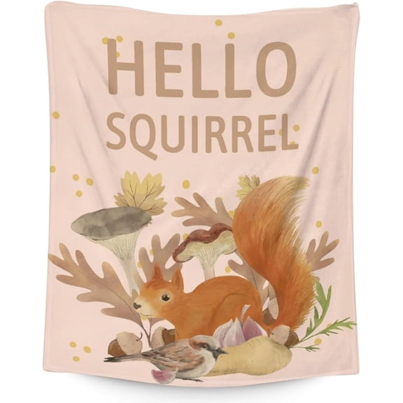 Aesthetic Squirrel Throw Blanket – Soft Cozy Blanket – Trendy Home Decor Gift