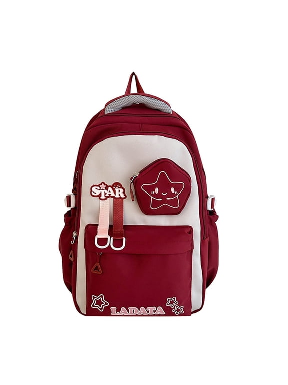 Aesthetic Star Backpack Cute Daypack Bookbag Laptop Bag Back Travel Shoulder Bag