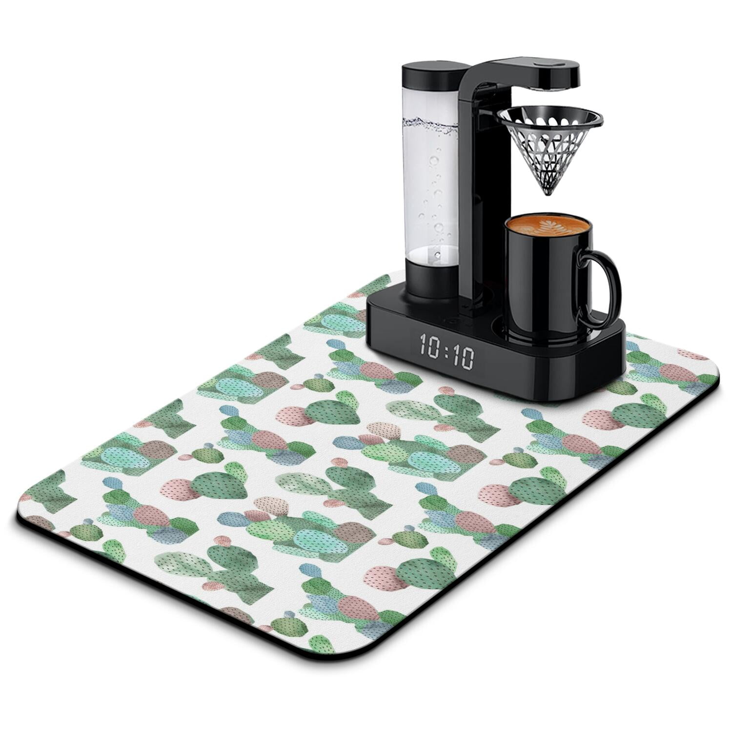 Aesthetic Succulent Dish Drying Mat, Watercolor Desert Cactus Kitchen Mat,  Diatom Mud Absorbent Coffee Bar Pad with Cute Boho Botanical Style -  Walmart.com