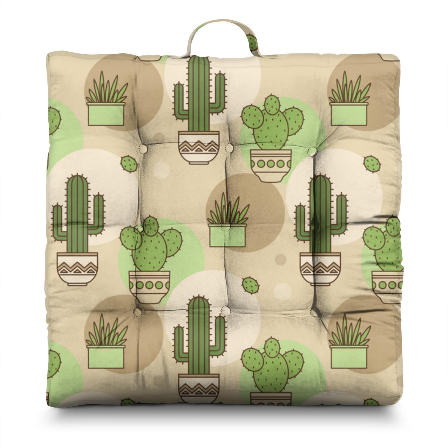 Gallery Detail: Aesthetic Succulent Floor Seating Pad Thick Resilient Zabuton Cushion Desert