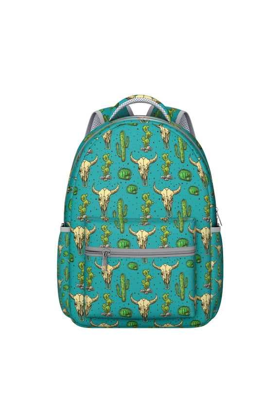 Aesthetic Succulent Students Backpack Boho Cactus and Southwestern Desert Style Retro Minimalist Botanical School Bag for Students