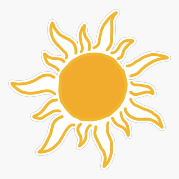 Aesthetic Sun Art Vinyl Decal Sticker