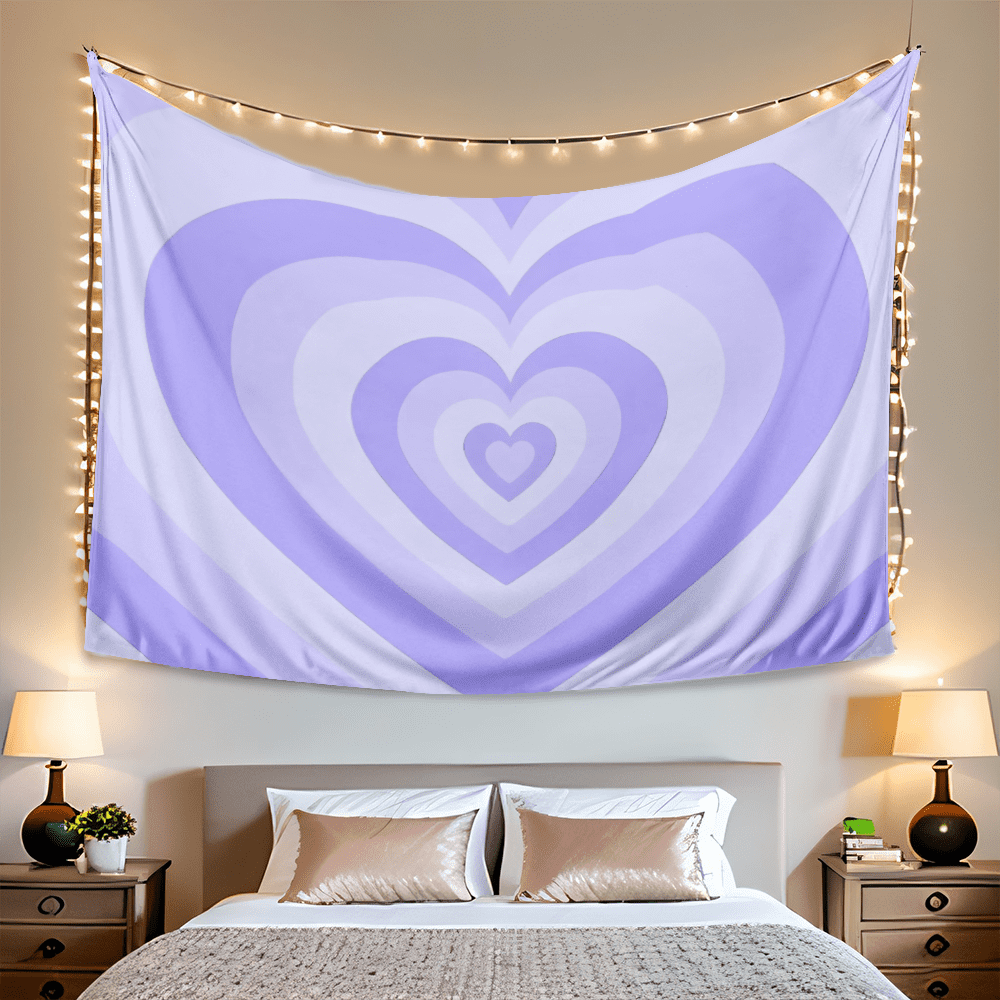 Aesthetic Tapestry For Girl Bedroom Heart Shaped Hippie Wall Decor Tapestries Tapestry Wall Hanging for Home College Dorm Living Room Woman Teen Girls Room Art Walmart