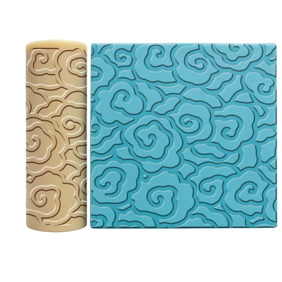 Aesthetic Textured Polymer Clay Embossing Roller - Durable Seamless Texture Roller for Jewelry Making and Crafting