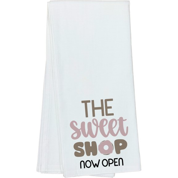 Aesthetic The Sweet Shop Now Open Housewarming Gift Idea For Friends, Family, and Coworkers - DishTowel, 16x25