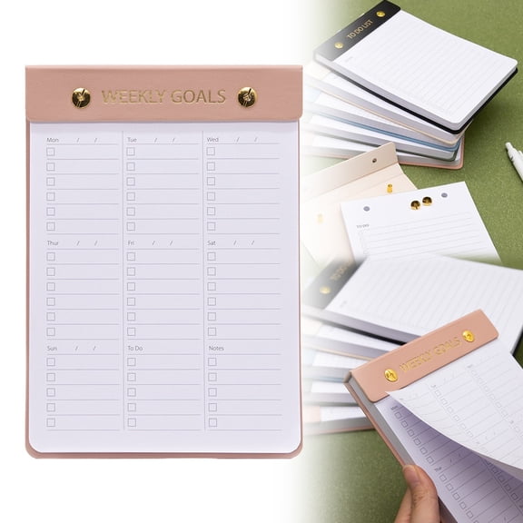 Aesthetic To Do List Notepad with Checklist, Cute Desk Notepad for Daily Reminder and Office Supplies, Modern Design Note Pads, Premium Paper