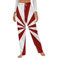 thumbnail image 1 of Aesthetic Tomato Red And White Sunburst Winter Female Pants Flannel High Waist Women Pants Lady Warm Straight Leg Plush Trousers, 1 of 7