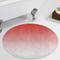 Aesthetic Traffic Red And White Gradient Round Carpet Circle Rug Outdoor Patio Area Rug Washable Large Area Rugs Hallway Room Decor Fitness Mats