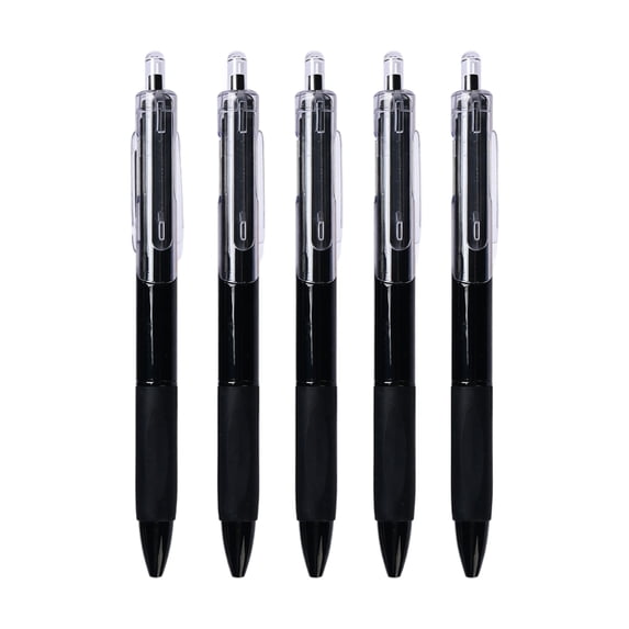 Aesthetic Transparent Barrel Click Gel Pen, Muted Morandi Tone Fast Drying No Smudge Fine Point Black Ink Pen for Teen School Daily Note Taking