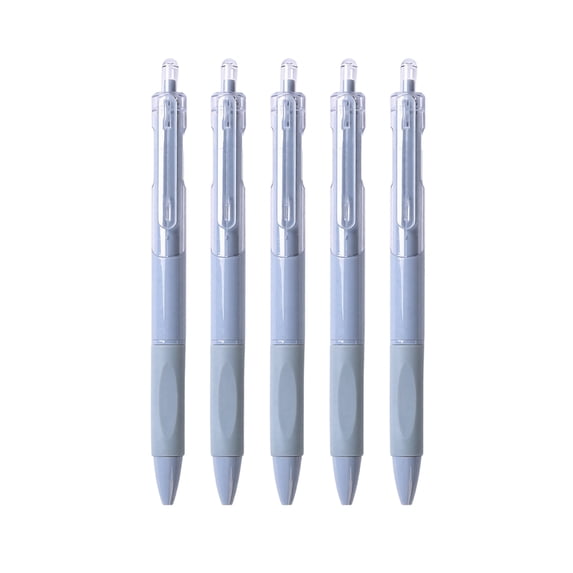 Aesthetic Transparent Barrel Click Gel Pen, Muted Morandi Tone Fast Drying No Smudge Fine Point Black Ink Pen for Teen School Daily Note Taking