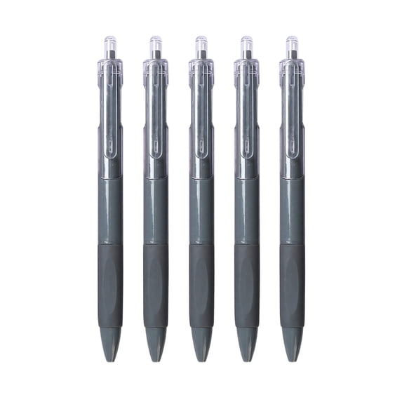 Aesthetic Transparent Barrel Click Gel Pen, Muted Morandi Tone Fast Drying No Smudge Fine Point Black Ink Pen for Teen School Daily Note Taking