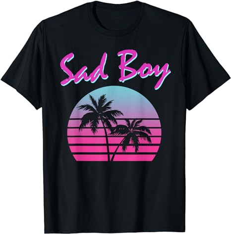 Aesthetic Vaporwave T-Shirt Retro 90s 80s Sad Boy Shirt T-Shirt ...